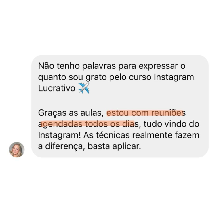 Depoimento Instagram Lucrativo - Contadores do Digital